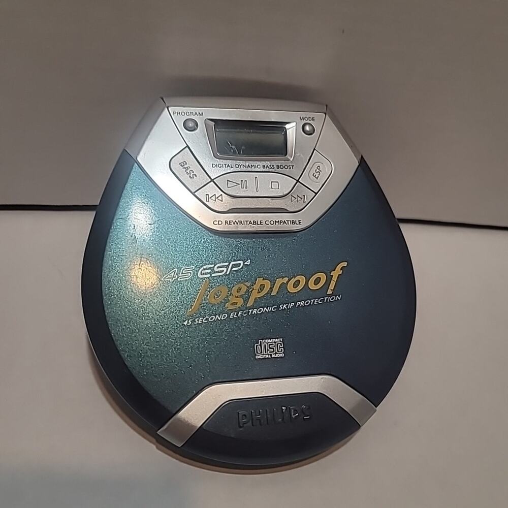 Philips Jogproof AX5011/17 Portable CD Player W/ 45 Second ESP Anitskip Tested